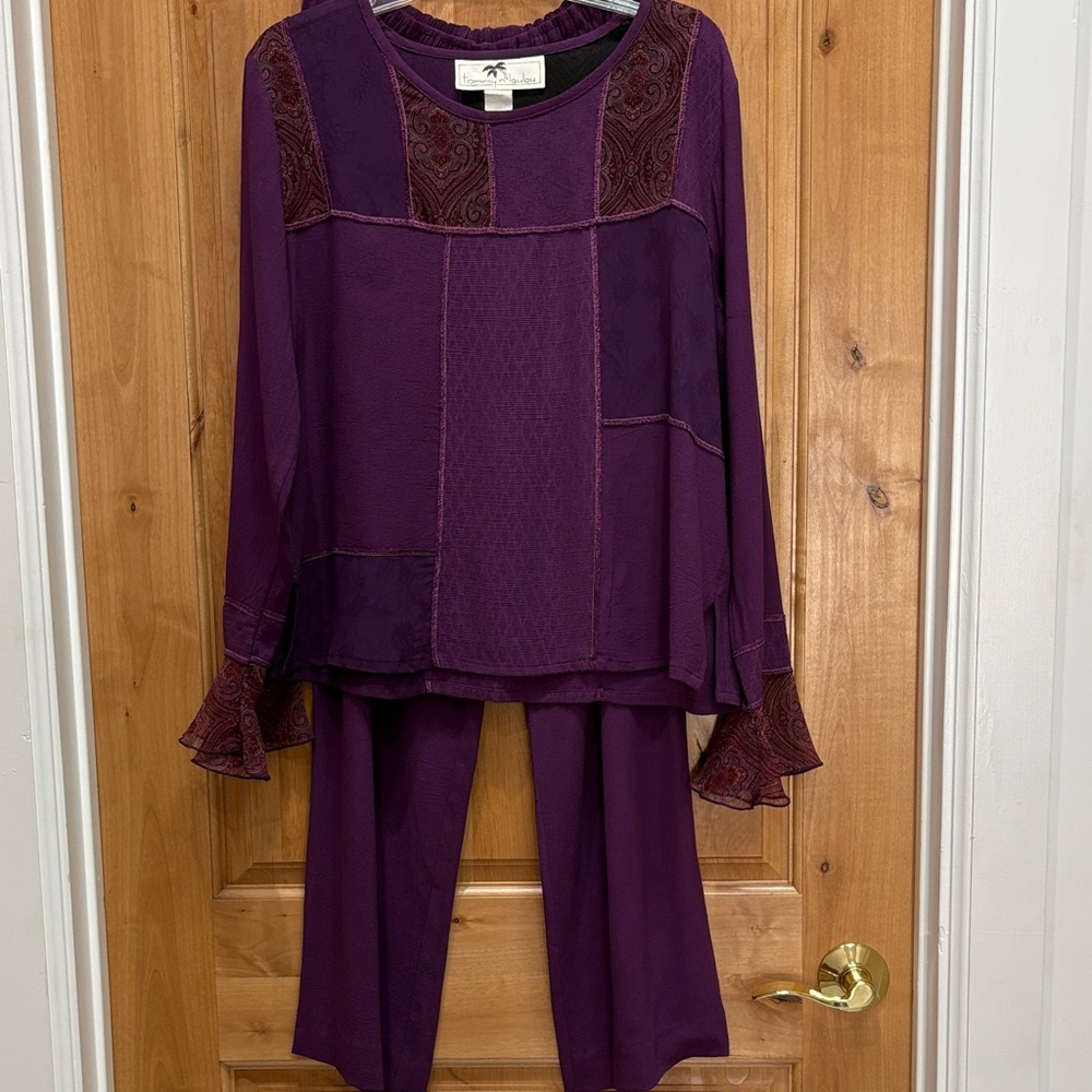 Tommy n Loulou Purple Paisley Two-Piece Set